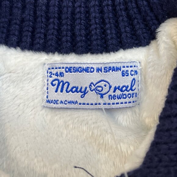 Mayoral Baby Boy Knit Toggle Cardigan Jacket Navy Blue Sz 2-4M - Picture 7 of 8